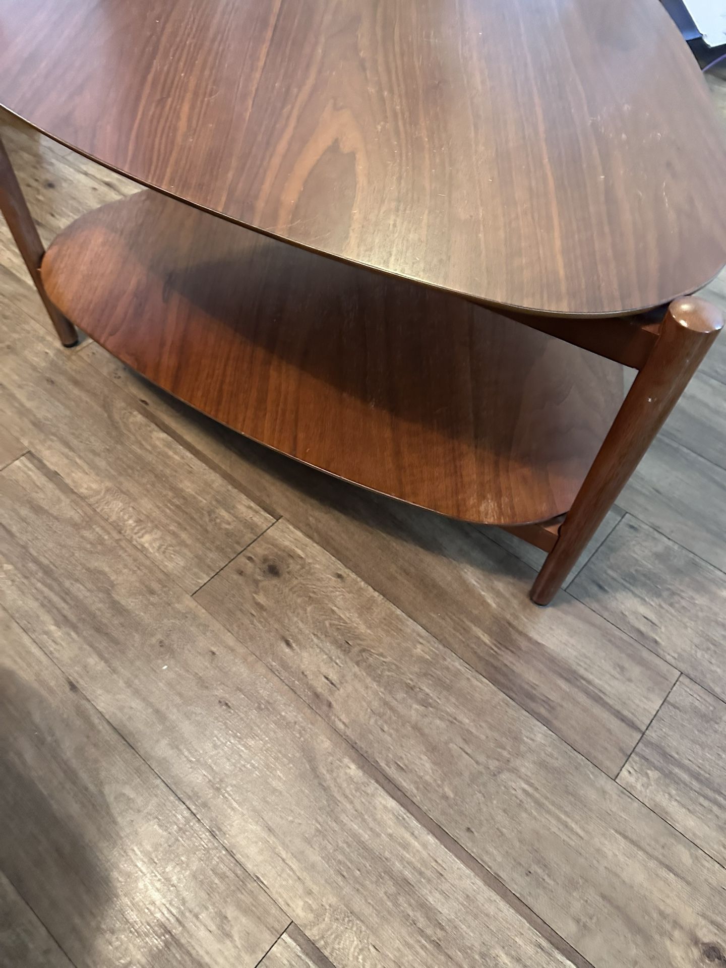 West Elm Mid Century Retro Tripod Coffee Table Brown