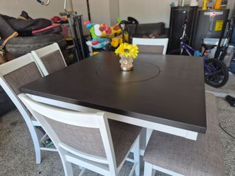 High top table with chairs