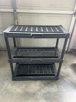 3 shelf plastic rack
