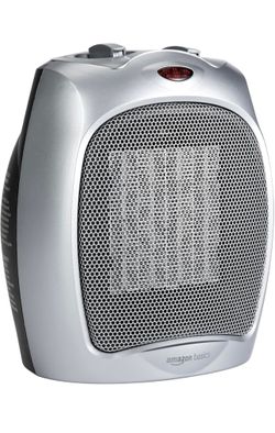 PTC Fan Heater Ceramic 1500W Portable Space Heater Amazon Basics