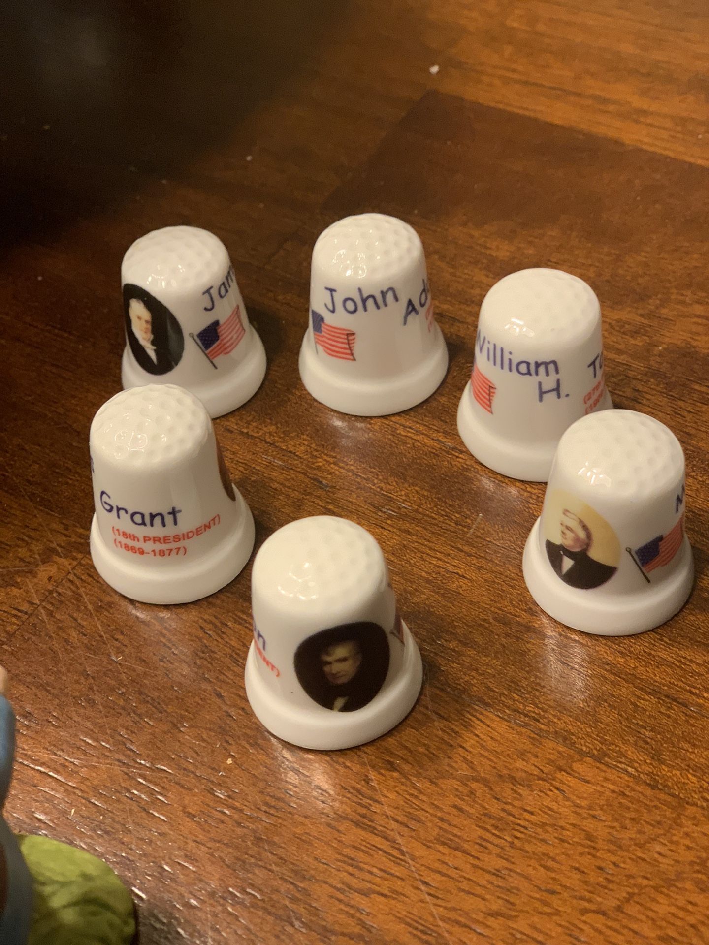 6 President Thimbles Vintage 
