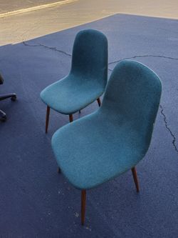 Two Green Dining  Chairs