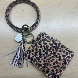 Leopard Print Wristlet