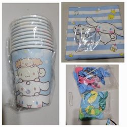 Cinnamoroll Cups Napkins Balloons 