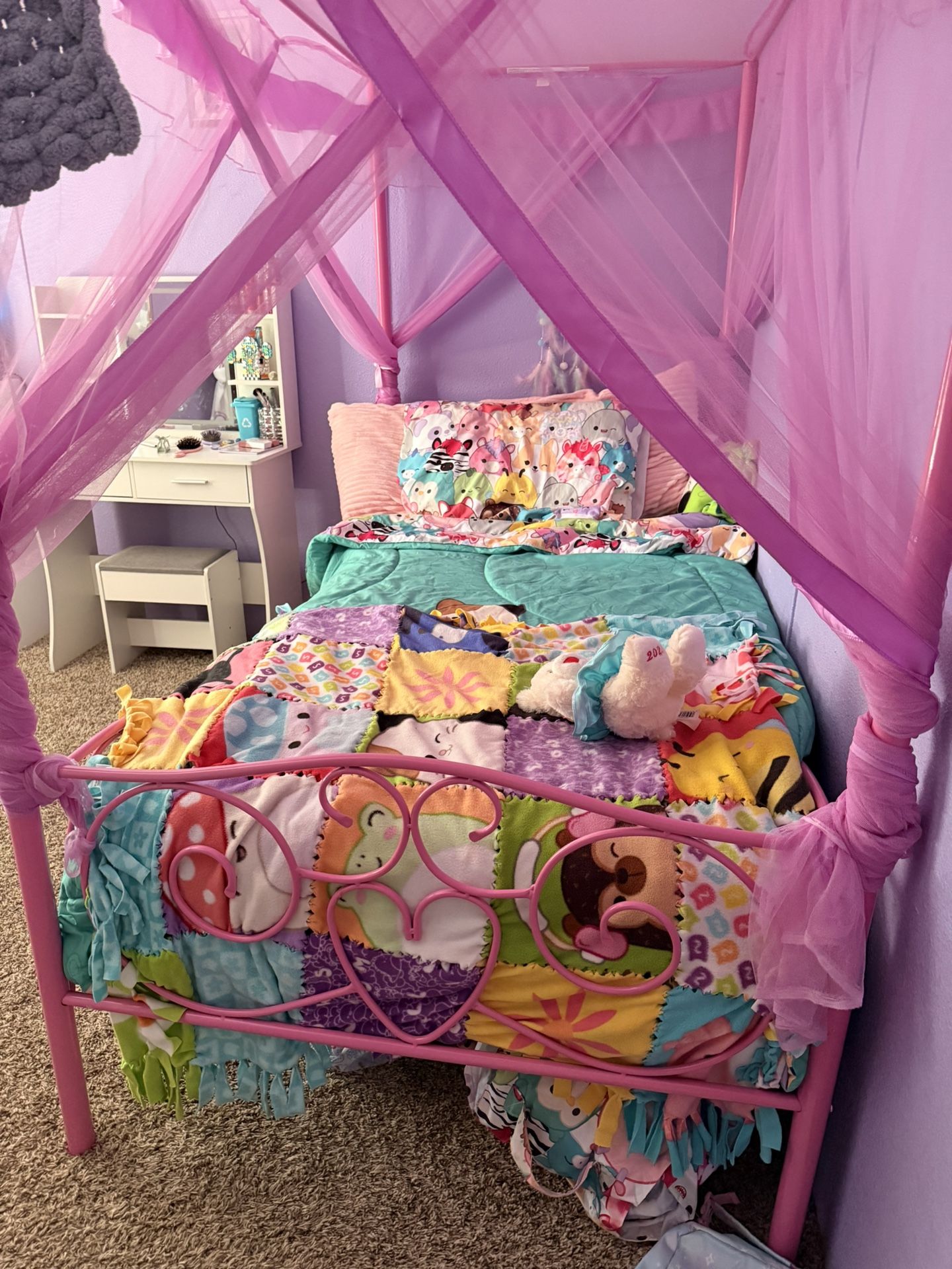Twin Canopy Bed For Girls