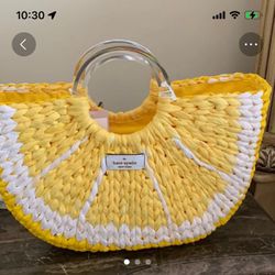 Brand New Kate Spade Lemon Beach Bag