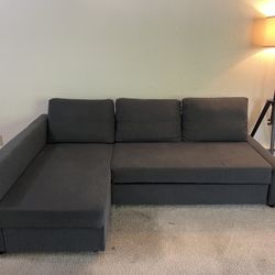 🛋️ IKEA FRIHETEN Sectional Sleeper Sofa – Dark Gray – With Storage!