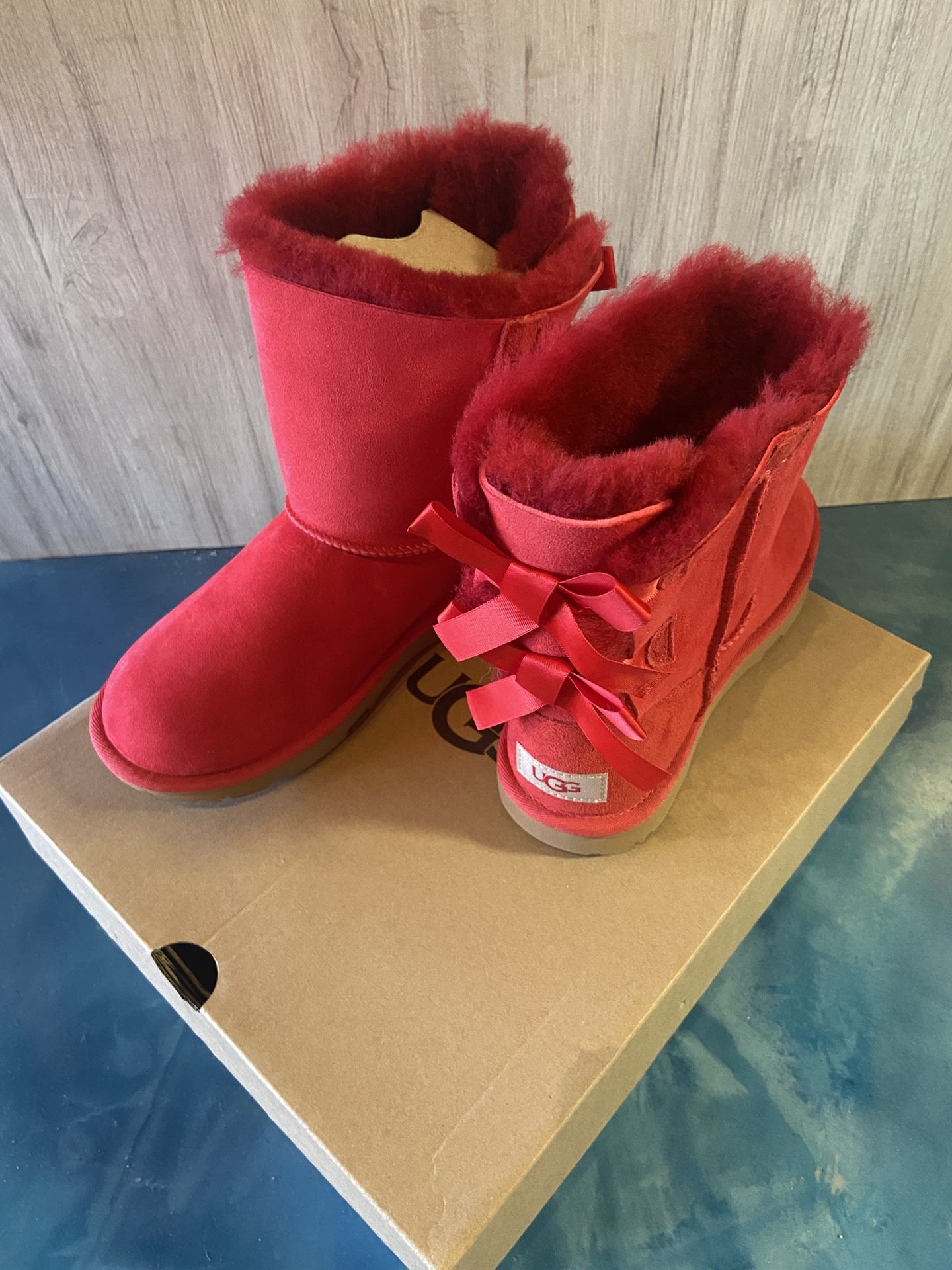Brand New Kids Red UGG Boots