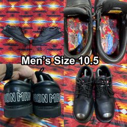 Marvel Iron Man Skechers Steel-Toe Work Shoes Black Memory Foam Mens Size 10.5