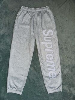 Supreme Grey Sweatpants with Leg Logo