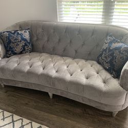 Grey Tufted Couch