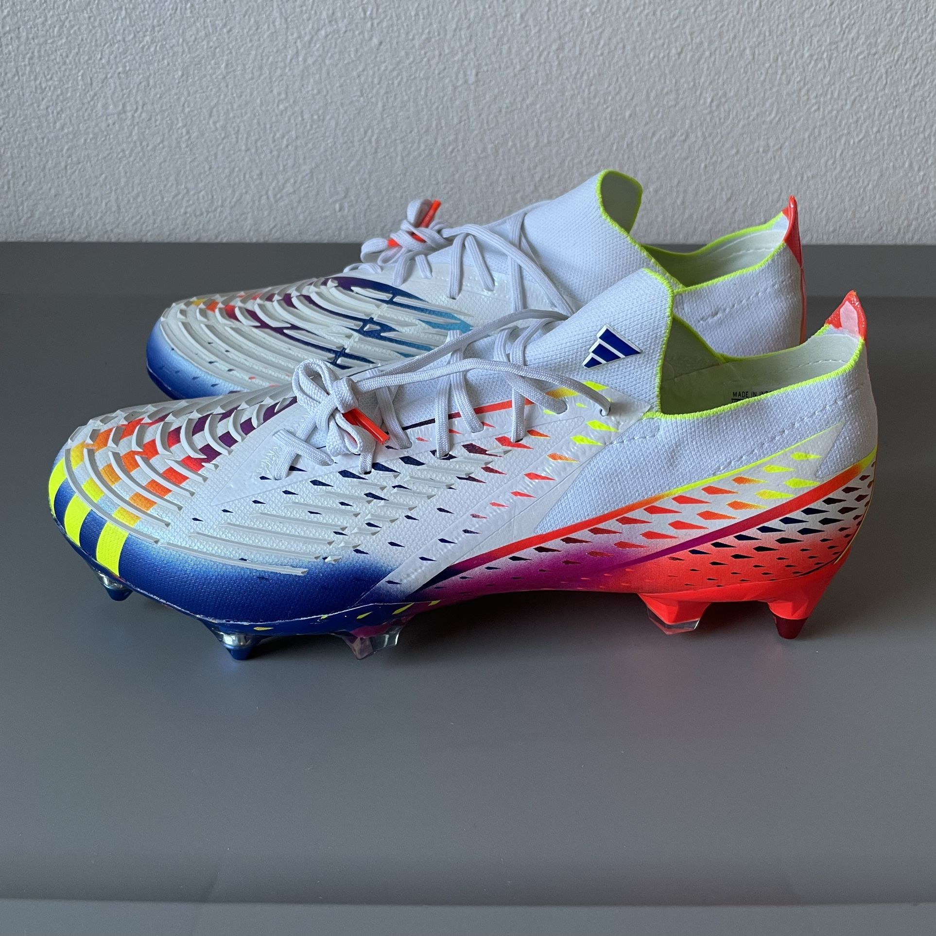 Adidas Predator Edge.1 L SG GW1014 White Soccer Cleats Shoes - Men's