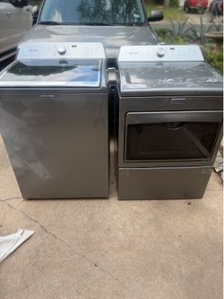 Maytag Top Load Washer and Front Load Electric Dryer