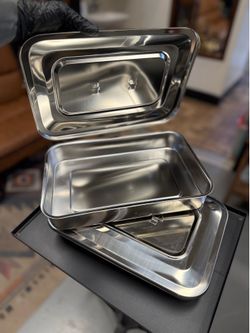 Stainless steel utensil trays (never used)