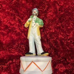 Vintage Emmett Kelley Jr Collection Flambro Musical 8” Clown 1970’s