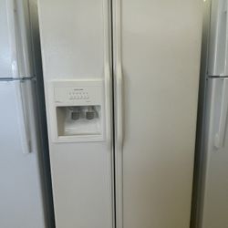 KITCHENAID SIDE BY SIDE FRIDGE BEIGE