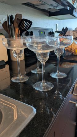 Margarita/cocktail glasses (4)