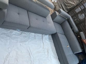 Gray Fabric Sectional Sofa