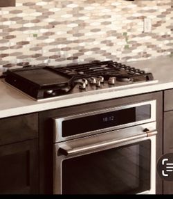 Like-New GE Café 36″ Cooktop + 30″ Wall Oven w/ Air Fryer – Fits GE / GE Profile
