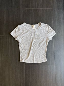 Grey ribbed BOZZOLO baby Tee