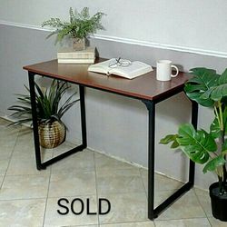 Industrial Style Desk Metal Legs 40"w x29"h x20"deep - desk table, home office furniture 