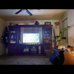 BEAUTIFUL DARK BROWN Detachable Entertainment Center 