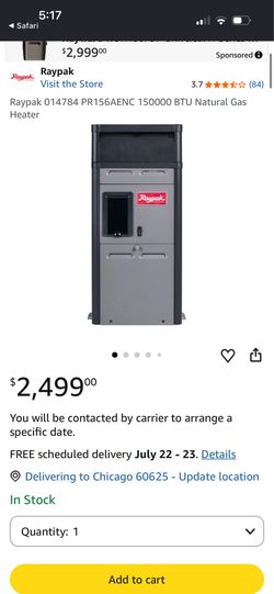 Raypack 150,000 Btu pool heater only used twice