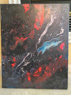 One of a kind original abstract art painting from local artist