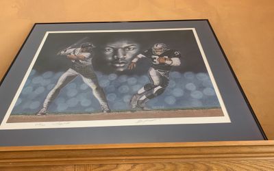 Bo Jackson autographed , registered print by Tom Robb
