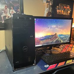 DELL XPS tower and monitor set.