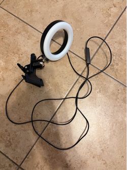 6” USB LED Ring Light w/ Desk Clamp