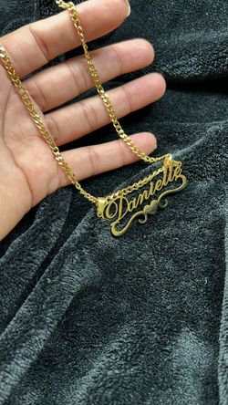Custom Name Plate Earrings And Necklaces