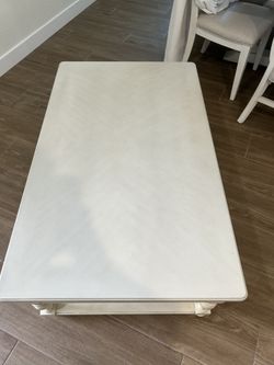 Real Wood, White Coffee Table