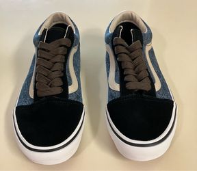 Vans Old School Denim Shoes, unisex M 6.5 & W 8