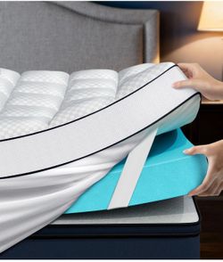 Brand New, factory sealed, 4” Cooling Gel Memory Foam Mattress Topper Full Size