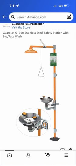 Guardian G1950 Stainless Steel Safety Station with Eye/Face Wash