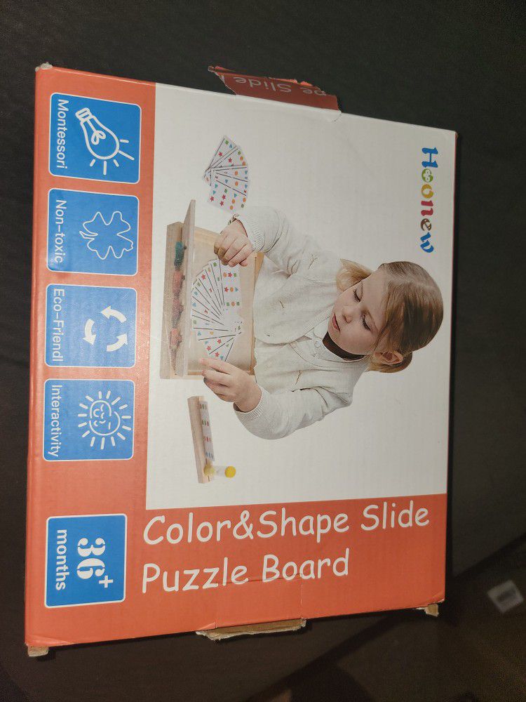 NEW> COLOR&SHAPE SLIDE PUZZLE BOARD AND ACCESSORIES. CHOOSE FOR EASY ON THE GO ALSO. 