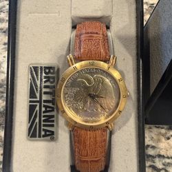 Vintage Brittania silver coin watch