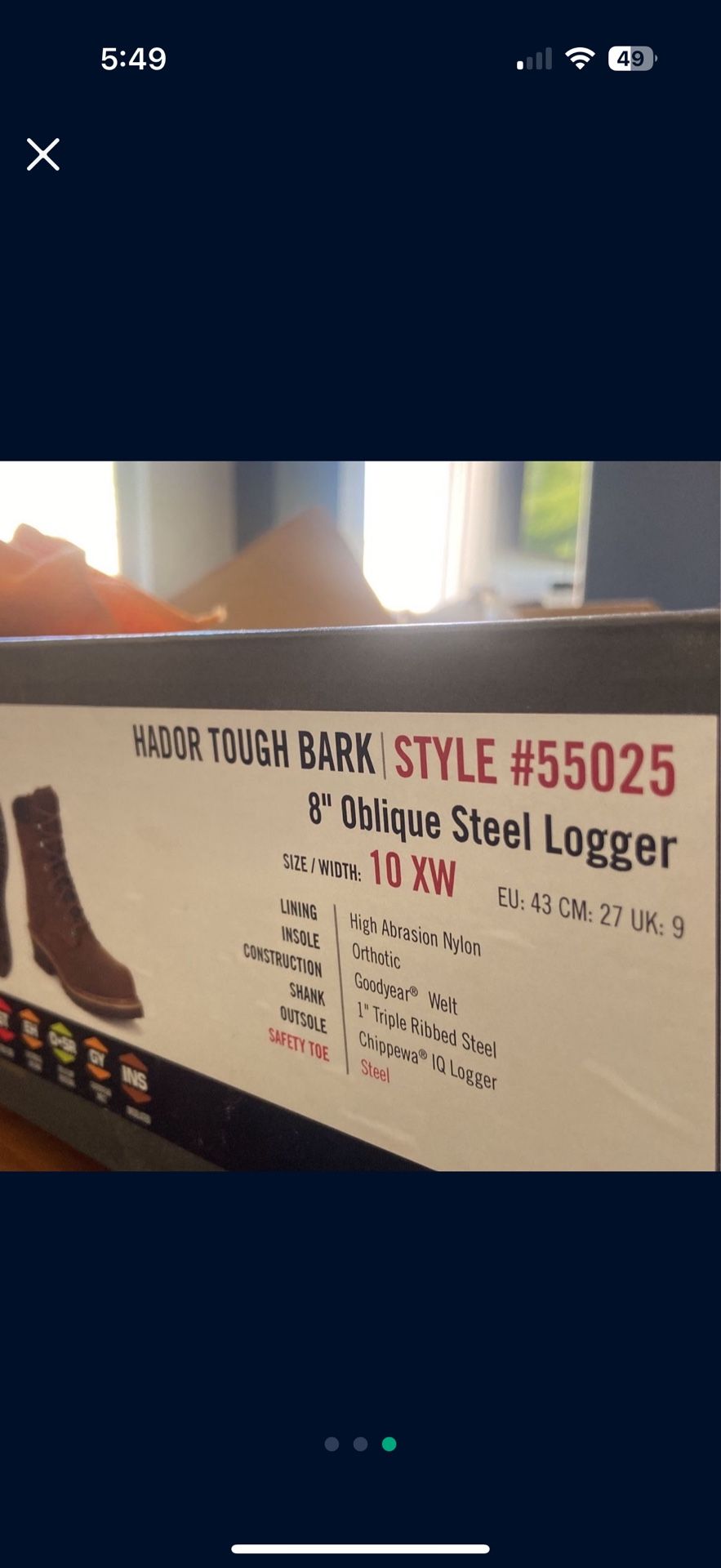 Price DROP New Chippewa Work Boots Size 10XW