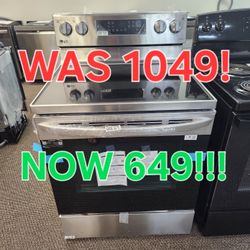 LG 6.3CF ELECTRIC RANGE 649! 0 DOWN 0% FINANCING! 1YR WARRANTY! 48HR DELIVERY!