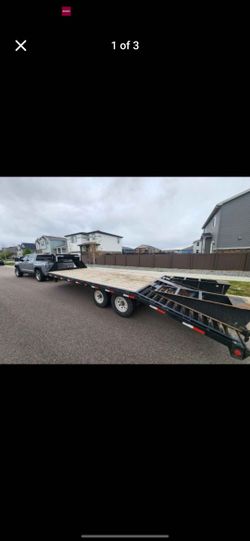 Heavy Equipment Trailer With Winch