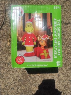 Grinch and Max inflatable