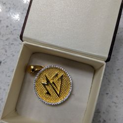 14k Over 925 Silver Moissanite Pendant