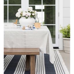 McGee & Co Indoor / Outdoor Rug Arbor Stripe Navy / 8' x 10 Rug 