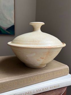 Handcrafted Lidded Decorative Bowl ( D9”’H7” ) firm on price