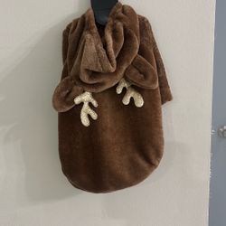 Reindeer Hoodie Christmas Dog Costume 