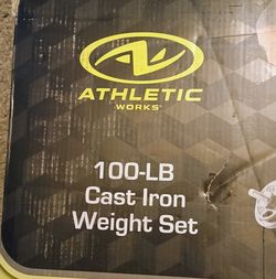 100lbs Athletic work weight lifting set for $70.00