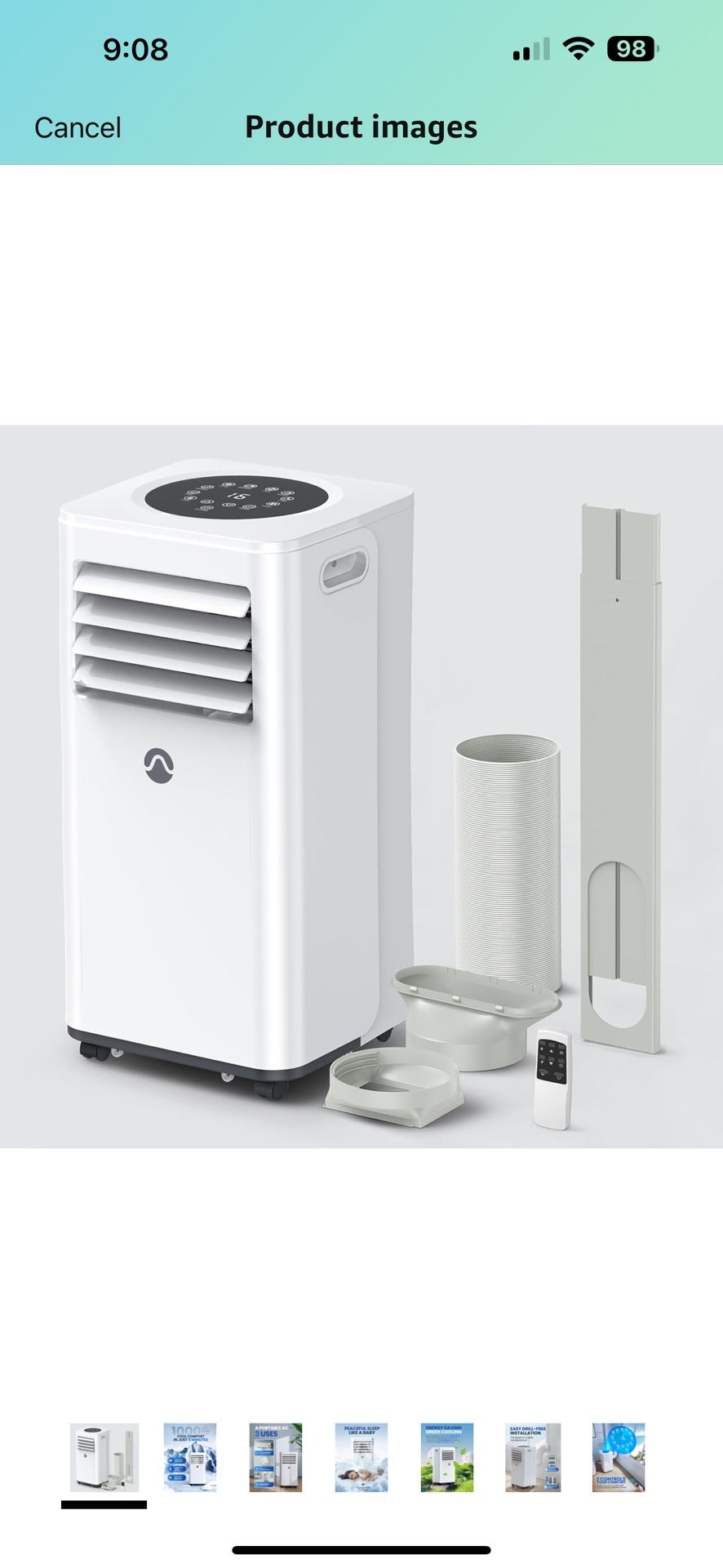 Portable Air Conditioners, 10000 BTU Air Conditioner Portable for Room up to 450 Sq. Ft., 3-in-1 Portable AC Unit with Digital Display, Remote Control
