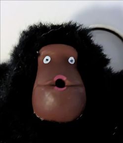 Kipling Monkey Keyring Black Plush