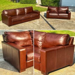 Leather Couch And Loveseat